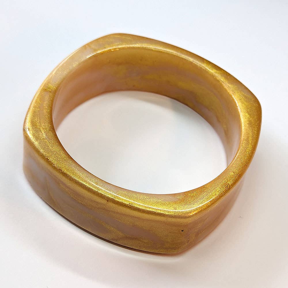 Chunky Square Slip-on Bangle Metallic Bracelets