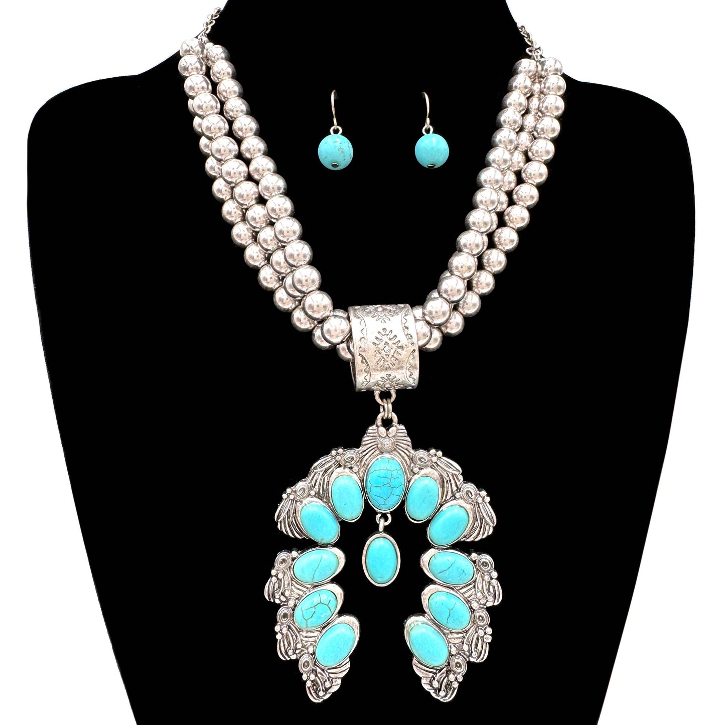 Squash Blossom Chunky Necklace Set