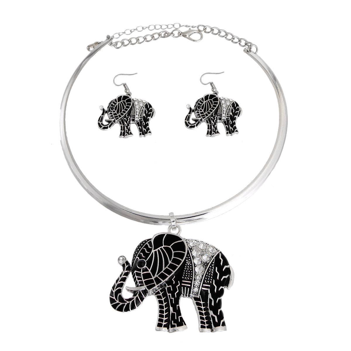 The Elegant Elephant (Black/Silver)