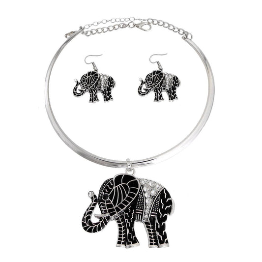 The Elegant Elephant (Black/Silver)