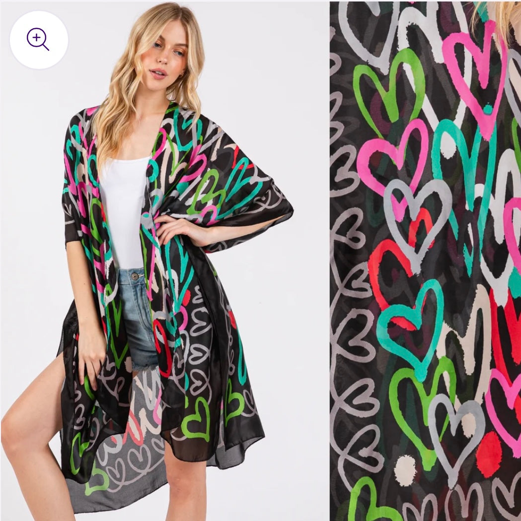 Hearts Kimono