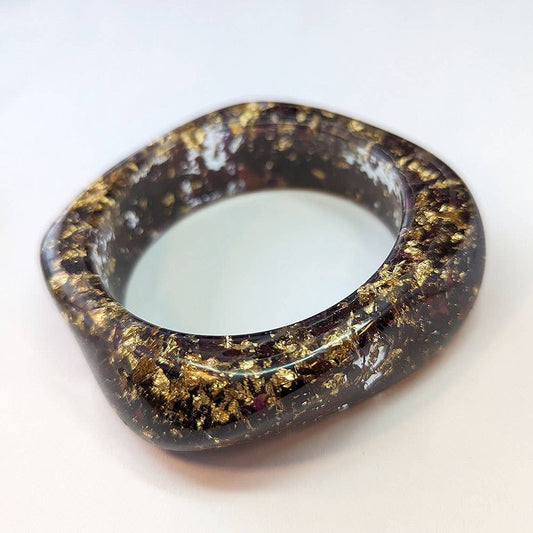 Rose Petals Chunky Bangle Bracelet